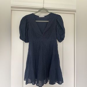 Abercrombie and Fitch Puff Sleeve Navy dress
